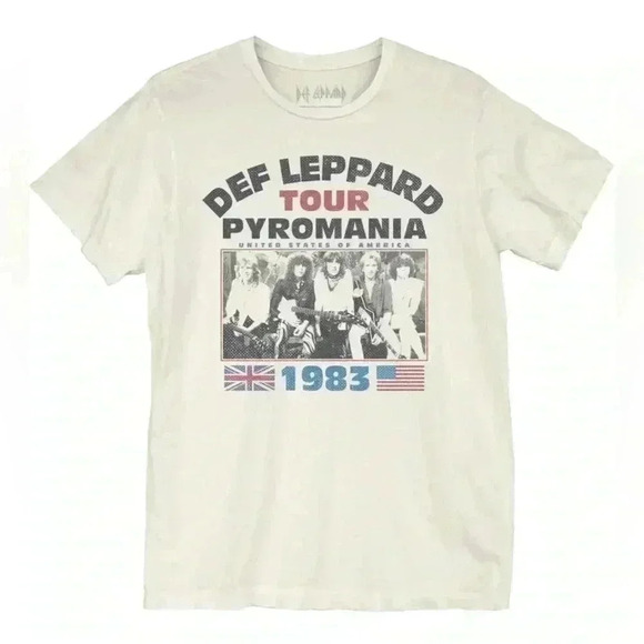 🔥NEW OFFICIALLY LICENSED - DEF Leppard Pyromania - Retro Graphic Concert Tee XL - Picture 1 of 2